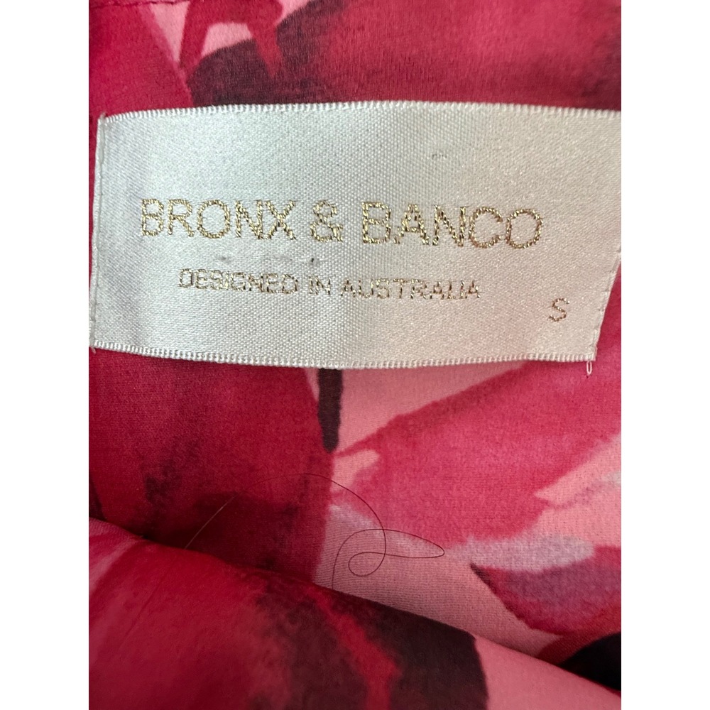 Bronx & Banco Camilla One Shoulder Maxi Dress Pink Floral Resort Wedding S 4 - Picture 6 of 11